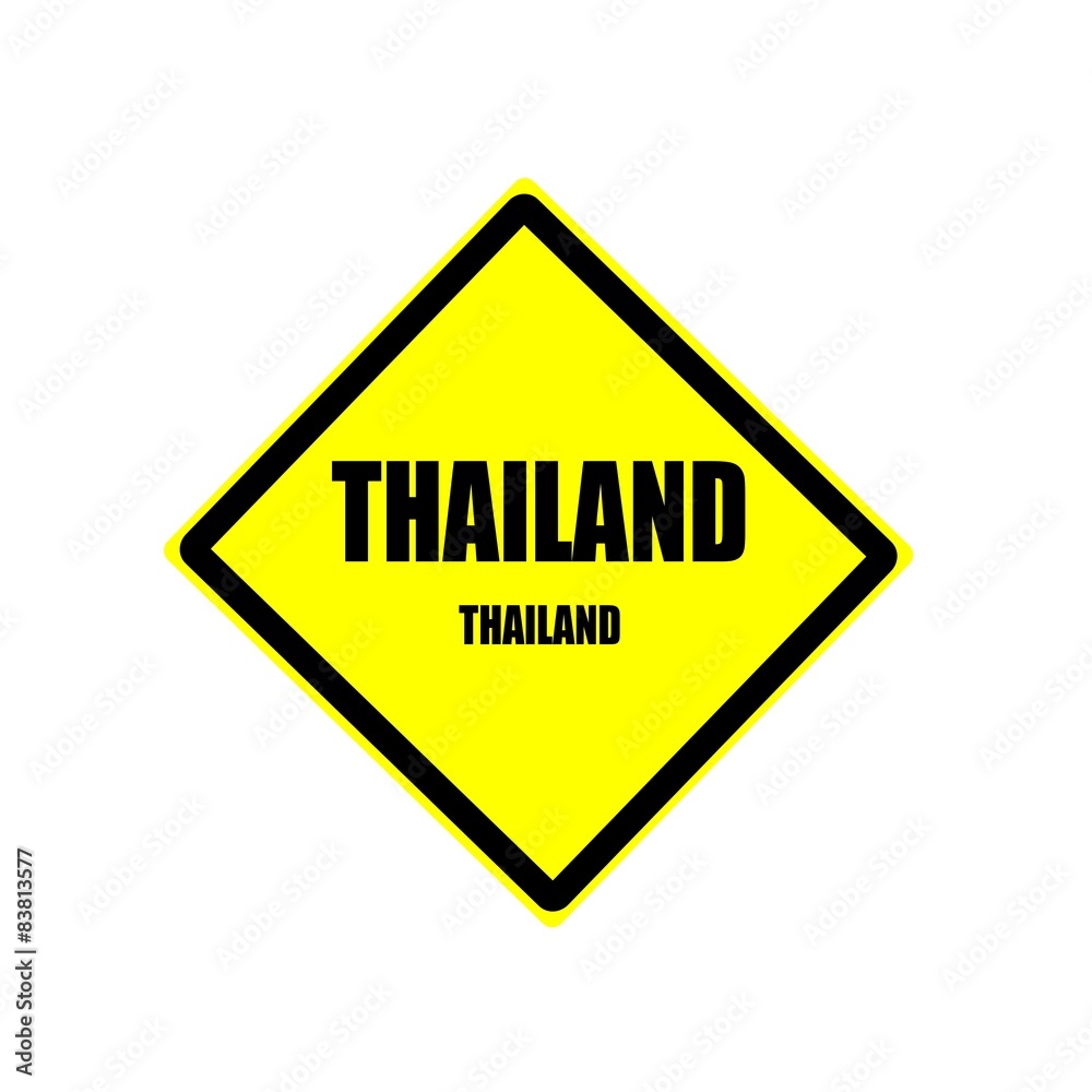 Thailand black stamp text on yellow background Thailand black stamp text on yellow background
