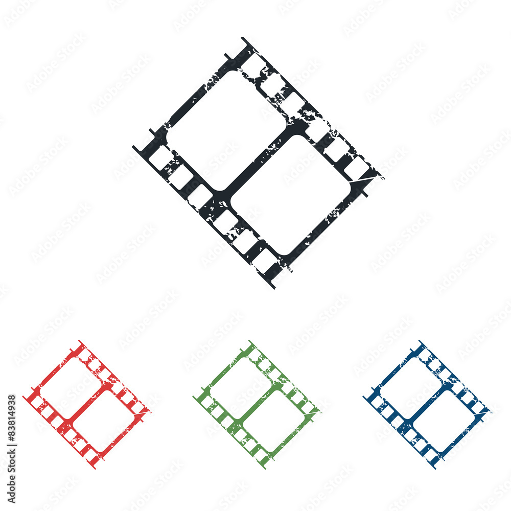 Film grunge icon set