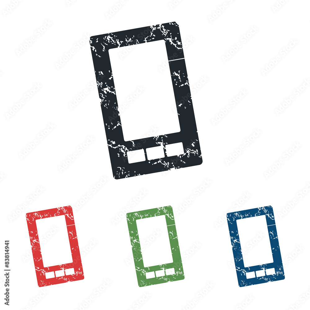 Fototapeta premium Smartphone grunge icon set