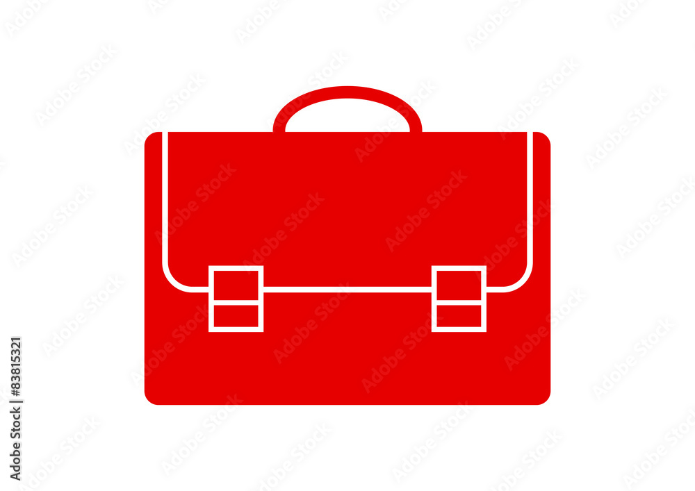 Briefcase vector icon on white background Briefcase vector icon on white background