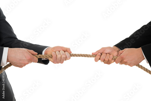 Two Businessman Pulling Rope