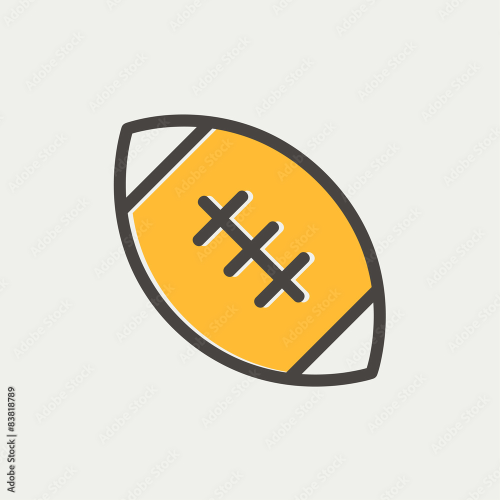 Football ball thin line icon Football ball thin line icon
