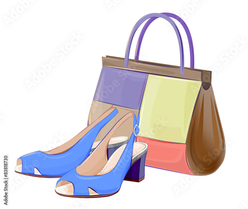 set of handbags and shoes