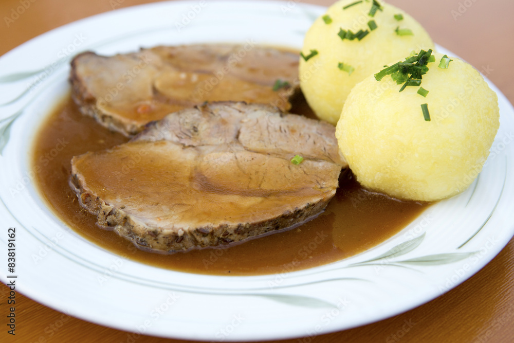 pork roast with dumplings pork roast with dumplings