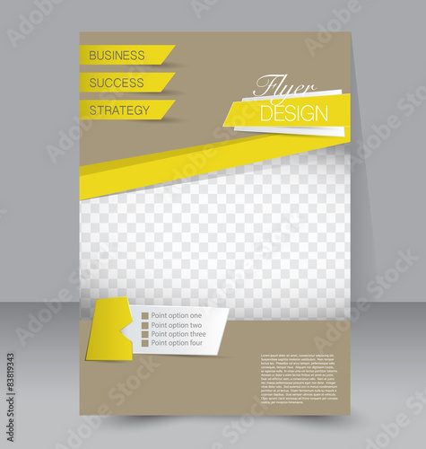 Flyer template. Business brochure. Editable A4 poster
