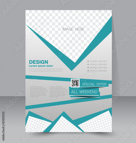 Flyer template. Business brochure. Editable A4 poster