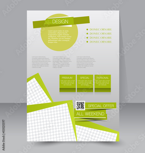 Flyer template. Business brochure. Editable A4 poster
