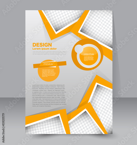 Flyer template. Business brochure. Editable A4 poster
