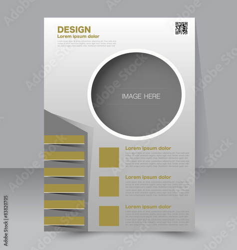 Flyer template. Business brochure. Editable A4 poster