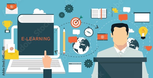 E-learning, online education concept