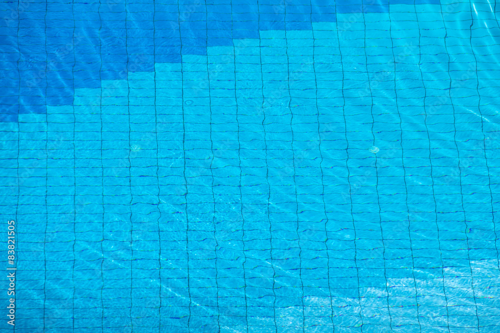 Blue ripped water in swimming pool Blue ripped water in swimming pool