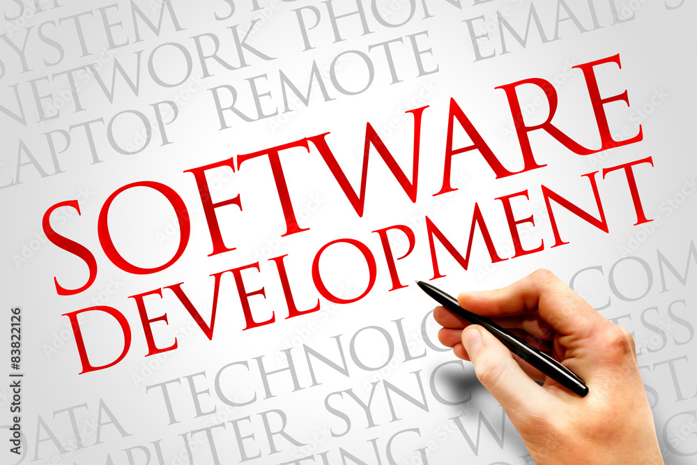 Software development word cloud concept
