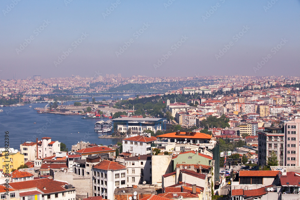The Golden Horn, Istanbul and Ataturk Bridge