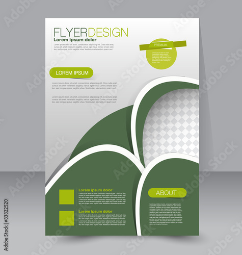 Flyer template. Business brochure. Editable A4 poster