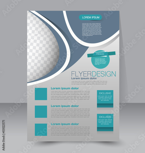 Flyer template. Business brochure. Editable A4 poster