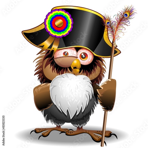 Crazy Owl Cartoon Napoleon Bonaparte 
