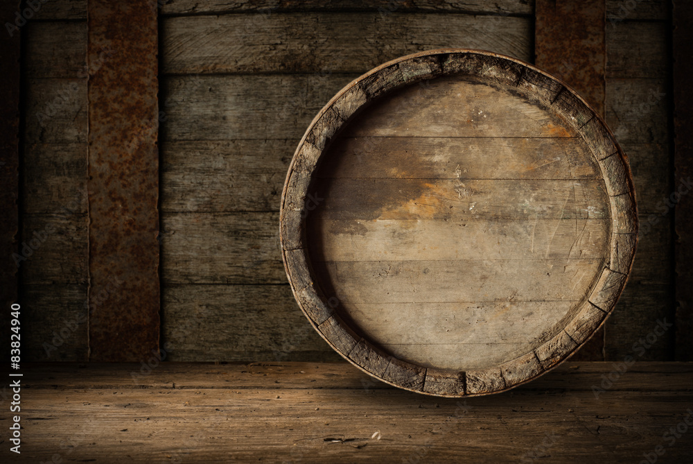 wooden barrel