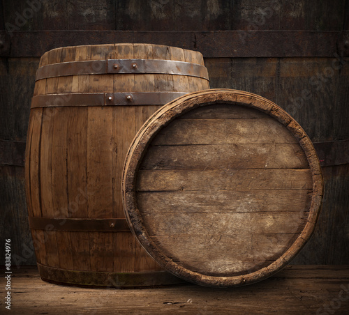 wooden barrel