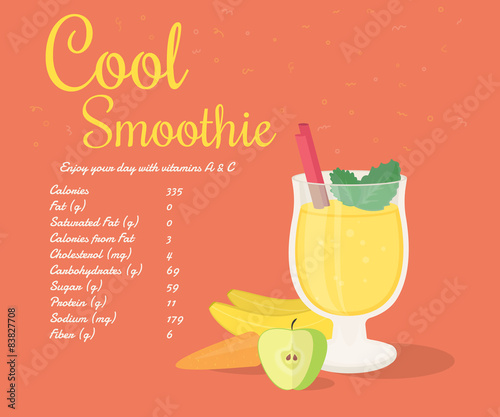 Yellow cool smoothie