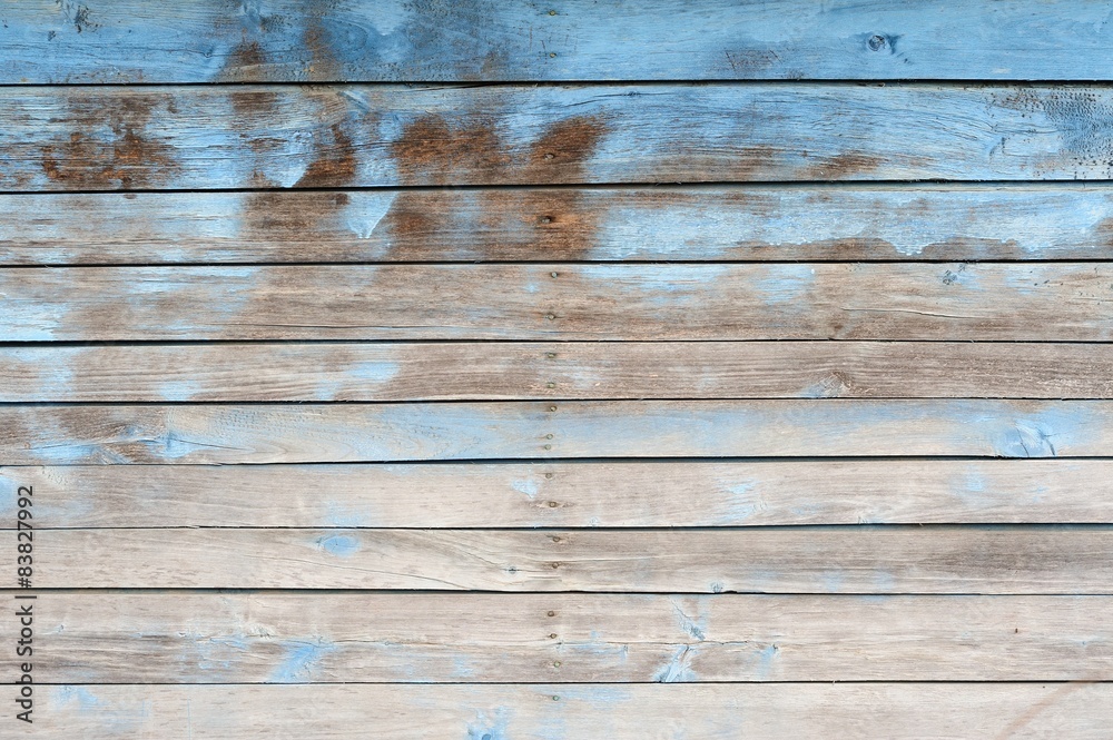 Old wooden wall painted blue background Old wooden wall painted blue background
