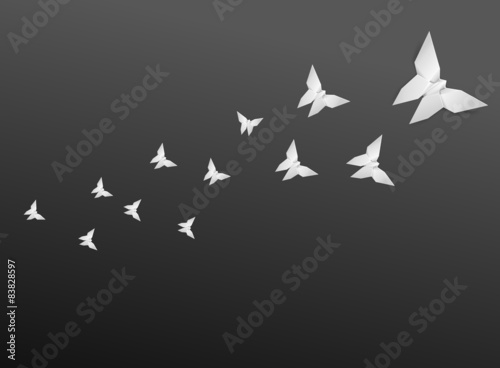 Fototapeta Naklejka Na Ścianę i Meble -  schmetterlinge origami