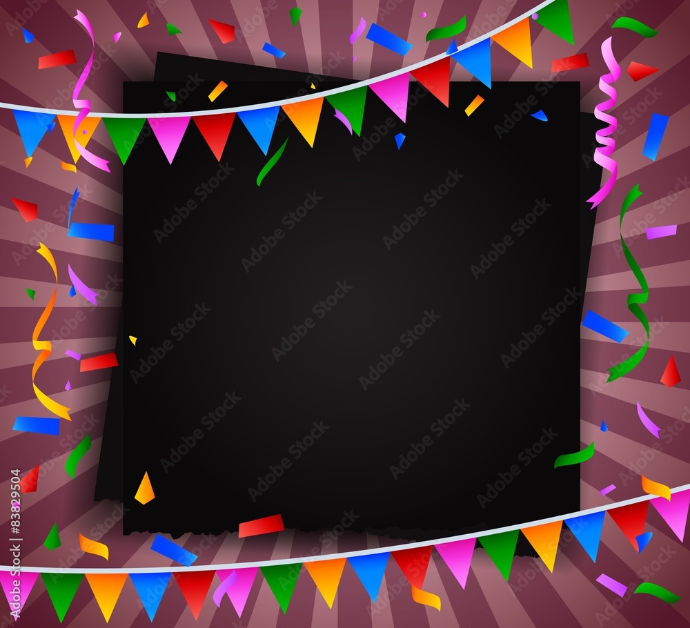 Birthday background with blank sign Birthday background with blank sign