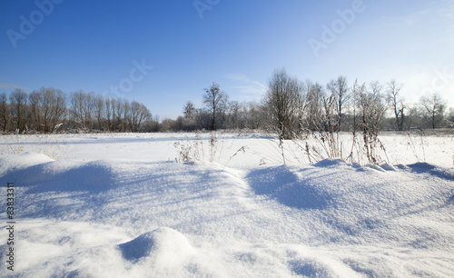 snow-covered field 