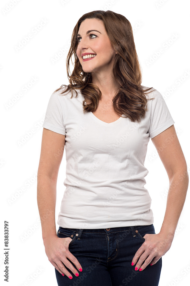 Fototapeta premium Relaxed young woman posing