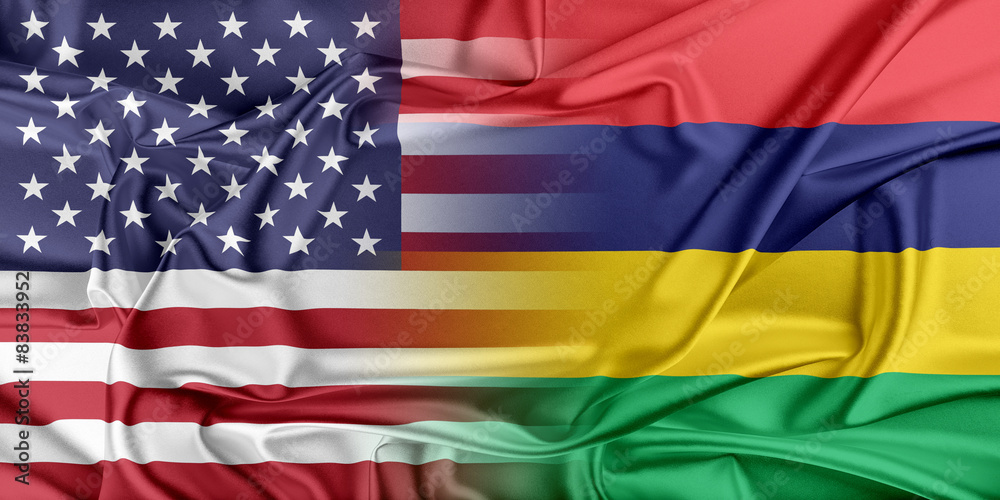 Fototapeta premium USA and Mauritius