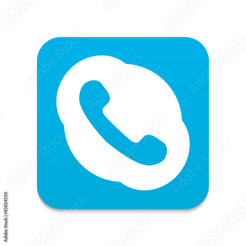 Vector modern blue phone icon