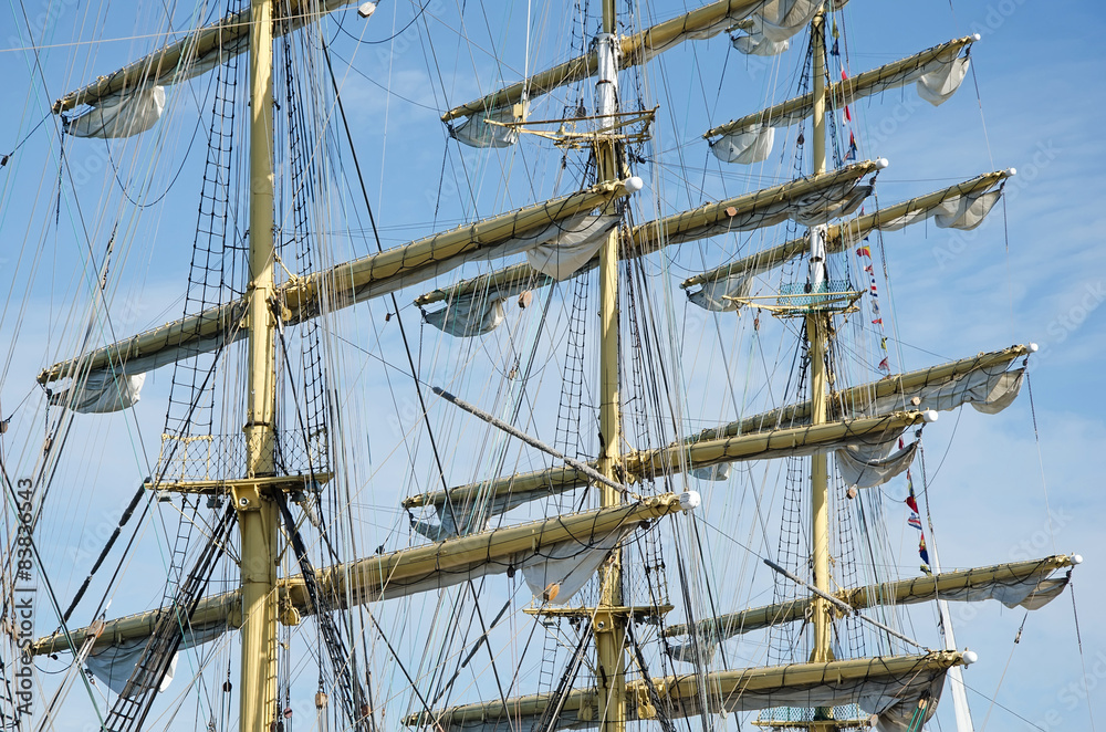 Sails on the masts