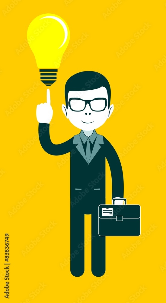Businessman as a symbol of having an idea