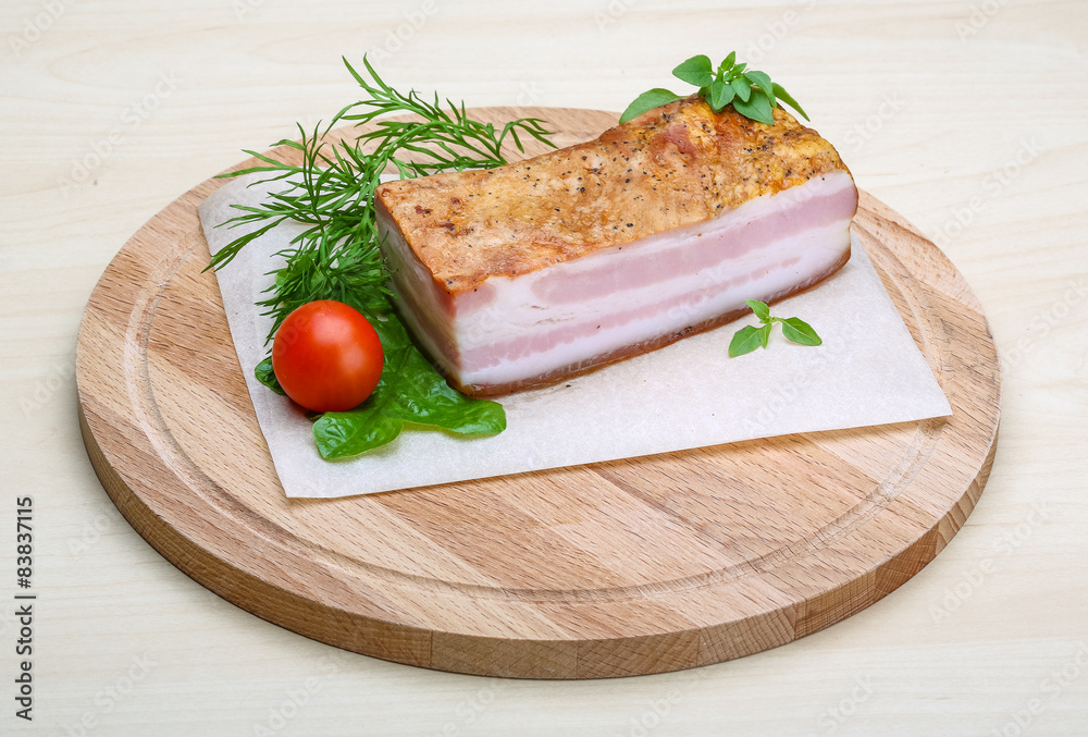 Raw bacon