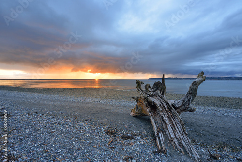 Birch Bay State Park Stormy Sunset photo
