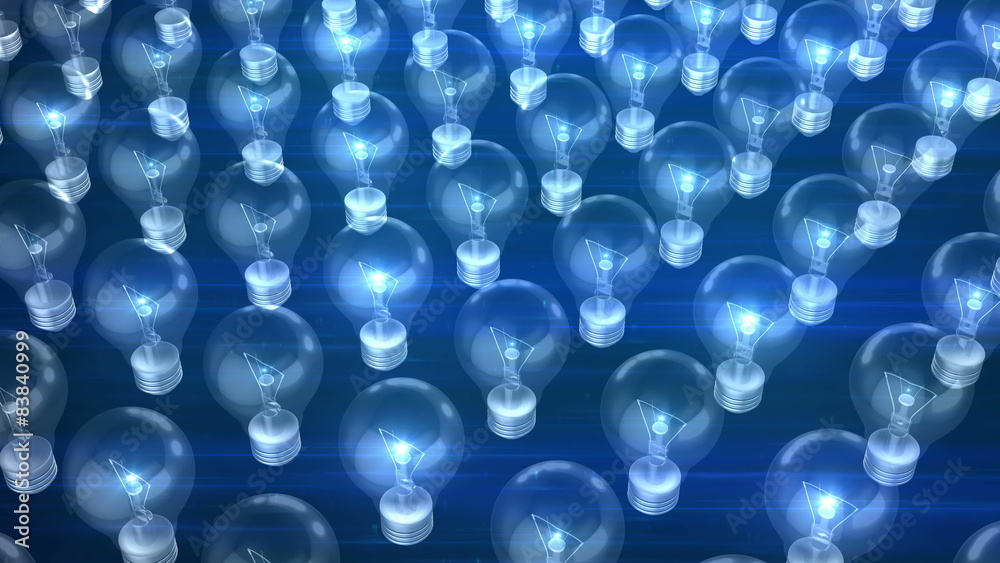 Buld 3D Animation Formation Visual Blue Buld 3D Animation Formation Visual Blue