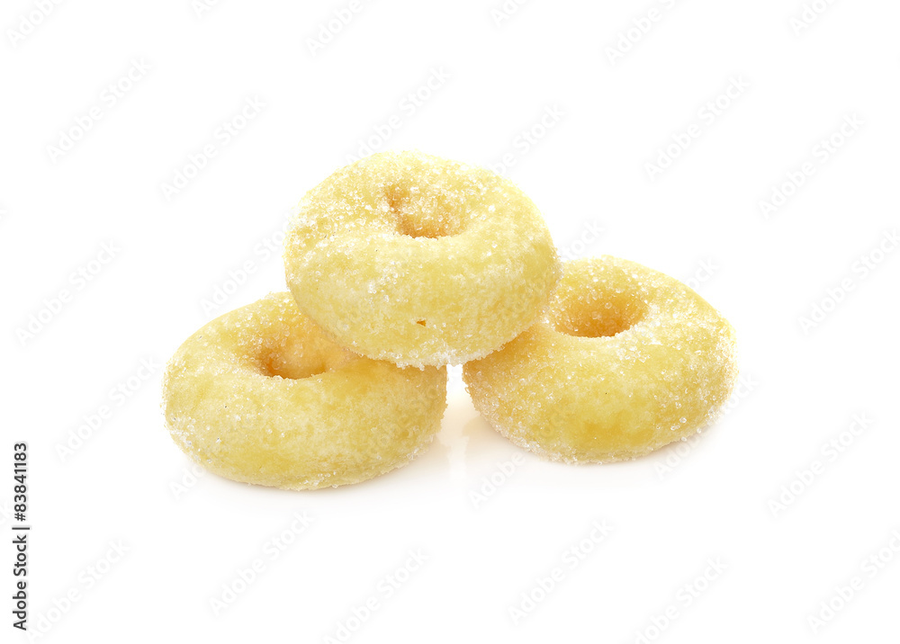 donut isolated on white background, food macro donut isolated on white background, food macro