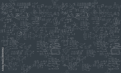 Formula in blackboard. photo