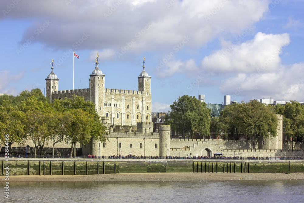 Tower of London with a view of the Traitors Gate