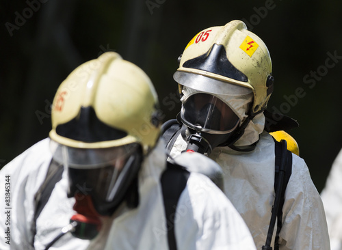 Toxic chemicals and acids emergency team photo