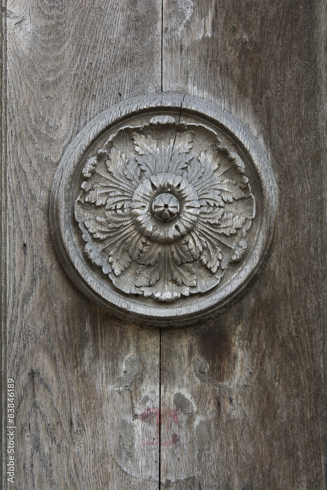 Fototapeta premium Wooden rosette