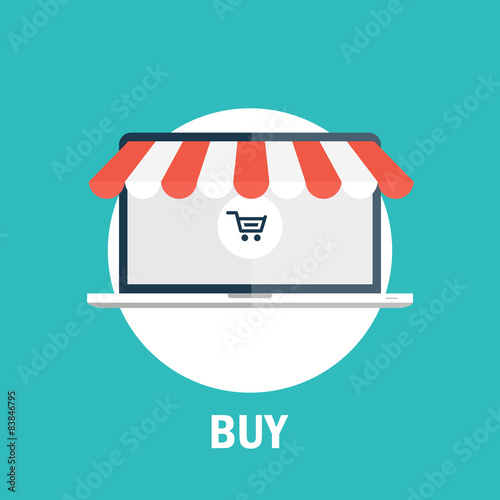 Online shopping flat design concept