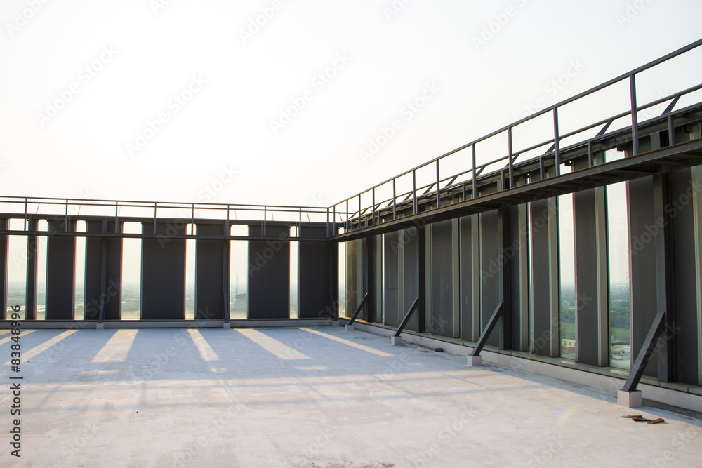 Obraz premium window wall top building