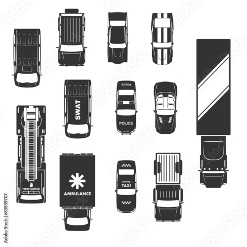 cars icon top view