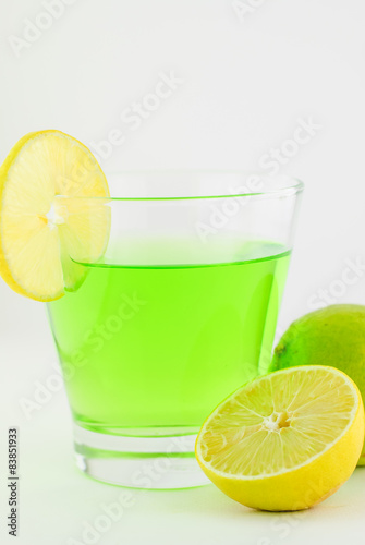 Fresh lemon and lemon drink