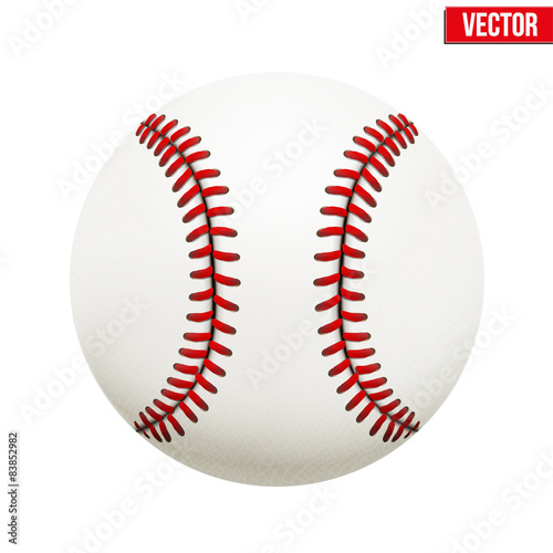 Vector illustration of baseball leather ball