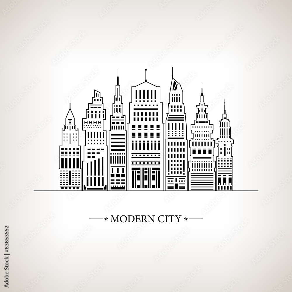 Fototapeta premium Modern Big City