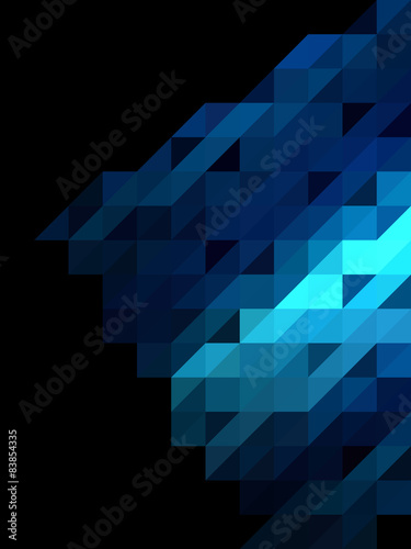 Deep blue triangle graphic background