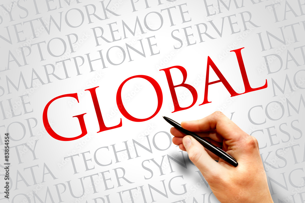 Global word cloud concept Global word cloud concept