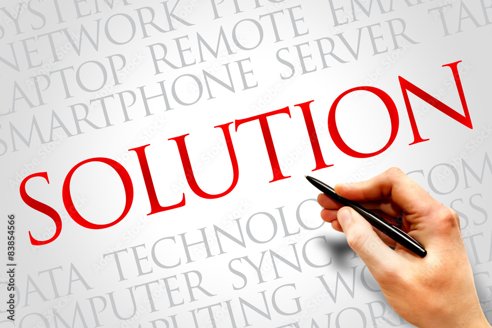 Solution word cloud concept Solution word cloud concept