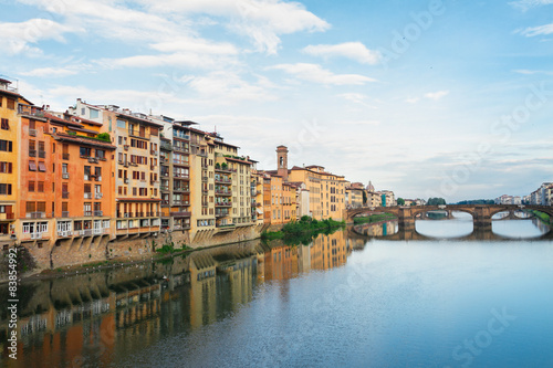 old town and river Arno  Florence  Italy
